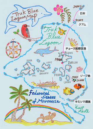 Truk Blue Lagoon Map